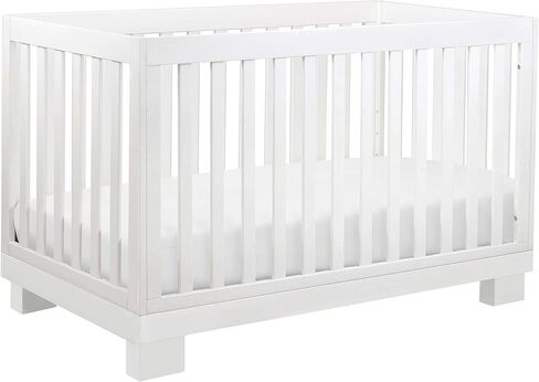 Babyletto Modo 3-in-1 Convertible Crib with Toddler Bed Conversion Kit in Washed Natural, Greenguard Gold Certified in Saudi Arabia