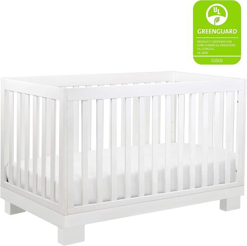 Babyletto Modo 3-in-1 Convertible Crib with Toddler Bed Conversion Kit in Washed Natural, Greenguard Gold Certified in Saudi Arabia