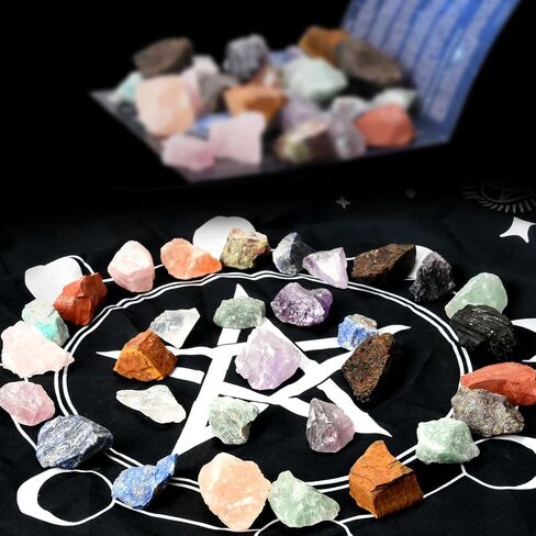 8PCS Crystals and Healing Stones Gifts for Women and Men Birthday Christmas Mothers Day, Natural Raw Stones Crystal for Collection, Meditation, Yoga, Decoration, Polishing, Reiki Crystal Healing in Saudi Arabia