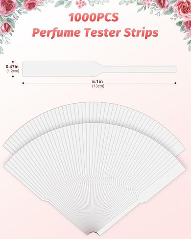 500 Pieces Perfume Tester Strips, Disposable Fragrance Test Strips, Pure White and Strong Absorbent, Fragrance Blotter Strips, Scent Strips, for Fragrances Essential Oils Spice in Saudi Arabia