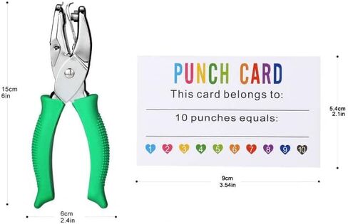 ONEDONE Punch Cards 200 PCS Balloons Punch Cards for Classroom Incentive Awards Punch Cards for Kids Students Teachers Home Classroom School Business Loyalty Gift Card - 3.5" x 2" in Saudi Arabia