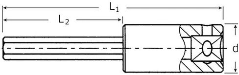 Stahlwille 01050003 INHEX Sockets, Size 3mm, 1/4 inch Drive, High-Performance Steel - Extremely Resilient, Chrome Plated Finish, Length 55mm, Weight 20g, Made in Germany in Kuwait