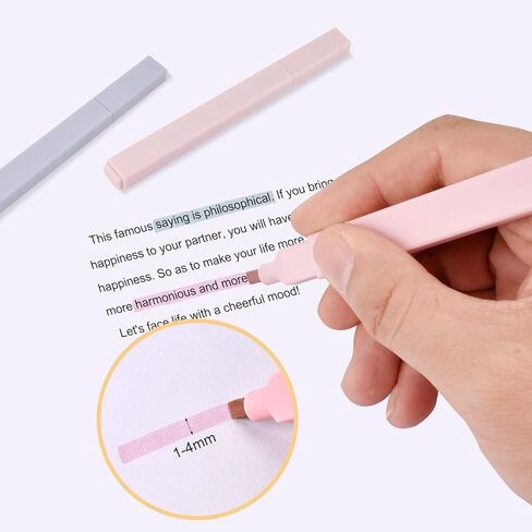 Aesthetic Highlighters, 12 Pcs Dual Tip Highlighters Assorted Colors No Bleed Dry Fast Easy to Hold, Pastel Highlighters Marker Pens for Journal Bible Planner Notes School Office Supplies in Kuwait