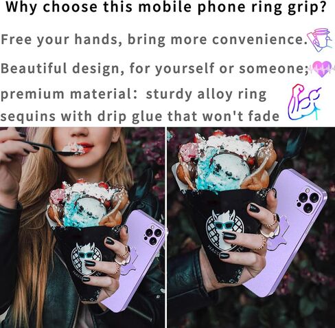 Hand Phone Grip Holder, Evil Eye Phone Ring Stand Compatible with Smartphone, Tablet, E-Reader, Etc (PHGR-BK) in Saudi Arabia