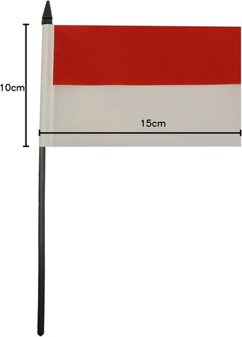 AZ FLAG Hungary Table Flag 5'' x 8'' - Hungarian Desk Flag 21 x 14 cm - Black Plastic Stick and Base in Saudi Arabia