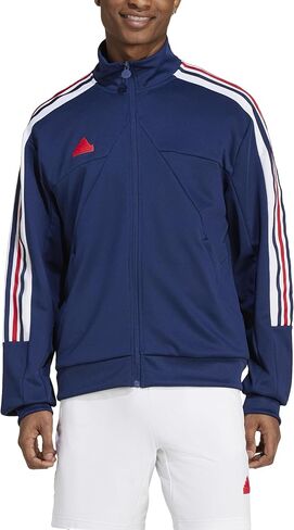 جاكيت رياضي House of Tiro Nations Pack من adidas للرجال، أبيض/أحمر جماعي/أزرق حقيقي/بحري جامعي in Saudi Arabia