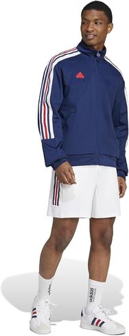 جاكيت رياضي House of Tiro Nations Pack من adidas للرجال، أبيض/أحمر جماعي/أزرق حقيقي/بحري جامعي in Saudi Arabia