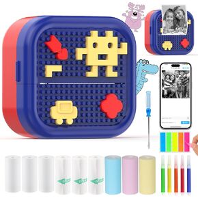 HBCX Mini Printer Case,Hard Protective Box,Portable High-capacity Travel Carrying Case,Suitable for Thermal Inkless Sticker Photo Printer,Label Marker,Instant Print Camera(Only Blue Case)