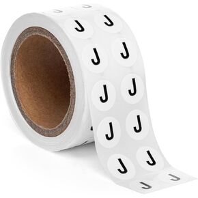 1000pcs Letter W Stickers, 0.5" Letter Sticker Dot Labels for Organization, Inventory, 1000/roll