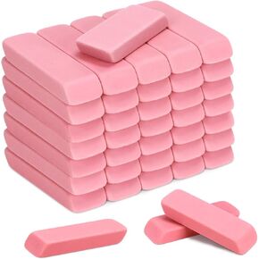 72 Pack Pink Erasers Bulk Erasers Classroom Erasers for Art, School, and Office Use, Classroom
