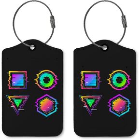 Gamer Sign Luggage Tag for Suitcases,Retro Game Gifts for Boys 2 Pack Baggage Tag Label with Steel Loop,Trendy Handbag School Bag Backpack Traveling Accessories