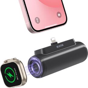 BLAVOR Small Portable Charger for iPhone, 5000mAh 20W PD Fast Charging Battery Pack, Mini Nano Power Bank for Apple Watch, iPhone 14/13/12/11/XR/X/SE/8/7/6 Series, AirPods