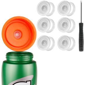 Dispensing Valves Compatible with Gatorade Water Bottle - 12pcs Silicone Valve and Plastic Insert with Screwdriver, Replacement Accessories for Gatorade Gx Water Bottle Gatorade 32oz Bottle