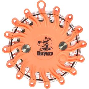 Buyers Products 4 Inch Round Rechargeable Strobe/Flare Kit with 4 Flares and Charging Case