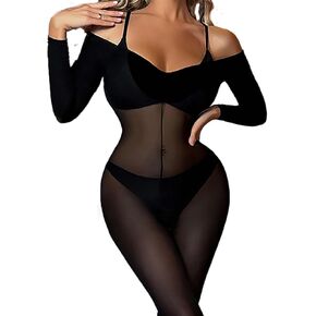 المرأة مثير Bodystockings كامل قطعة واحدة ارتداءها تيدي الملابس الداخلية