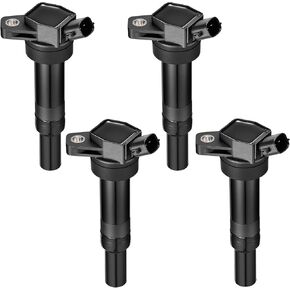 BDFHYK Ignition Coils UF651 and Iridium Spark Plug 9686 Compatible with Hyundai Elantra Coupe GT Tucson Kia Forte Soul l4 1.8L 2.0L Replaces 5C1861 C1804 50146 GN10633 5147 9417 9723 XP5702 Set of 4