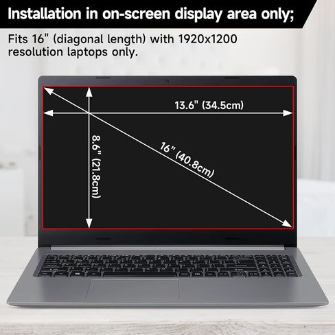 14 Inch 16:10 Laptop Privacy Screen Filter, Anti Blue Light Glare & Anti Scratch Computer Privacy Shield for 14" with 1920x1200 Aspect Ratio Laptop in Kuwait