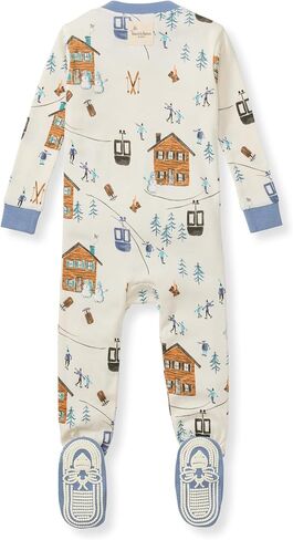Burt's Bees Baby Baby Boys Sleepers, 100% Organic Cotton, One-piece PJs, Diagonal Zip Up Jumpsuit, Snug Fit Pajamas with Snap Tab in sizes 12, 18, and 24 Months in Saudi Arabia