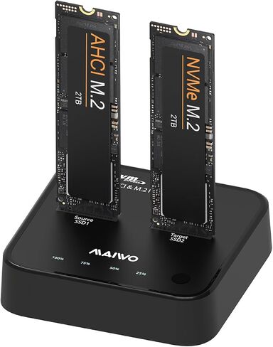 MAIWO SATA M.2 SSD Duplicator, SATA M.2 to Type C Hard Drive Docking Station, for B+M Key M.2 SSD, Support Offline Clone Copy Function (K3016S G1) in Saudi Arabia