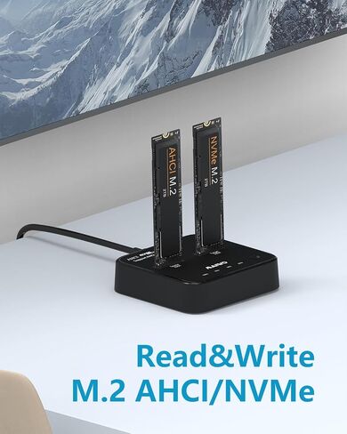 MAIWO SATA M.2 SSD Duplicator, SATA M.2 to Type C Hard Drive Docking Station, for B+M Key M.2 SSD, Support Offline Clone Copy Function (K3016S G1) in Saudi Arabia