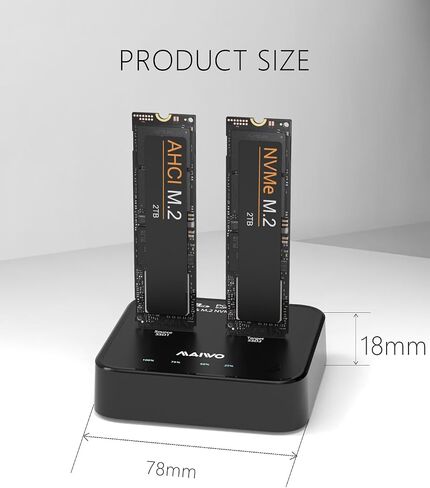 MAIWO SATA M.2 SSD Duplicator, SATA M.2 to Type C Hard Drive Docking Station, for B+M Key M.2 SSD, Support Offline Clone Copy Function (K3016S G1) in Saudi Arabia