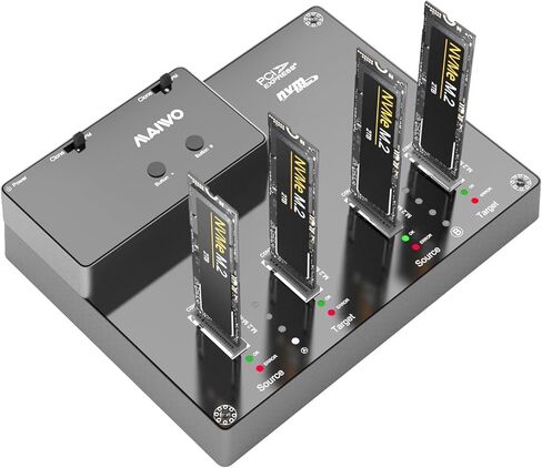 MAIWO SATA M.2 SSD Duplicator, SATA M.2 to Type C Hard Drive Docking Station, for B+M Key M.2 SSD, Support Offline Clone Copy Function (K3016S G1) in Saudi Arabia