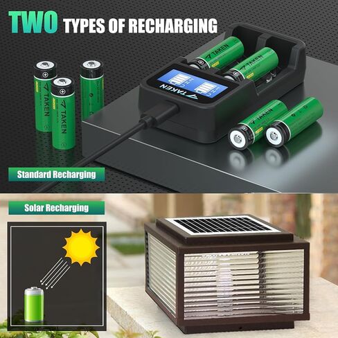 Taken 14430 بطارية شمسية قابلة لإعادة الشحن 3.2 فولت، 3.2 فولت 450 مللي أمبير 14430 LiFePO4 بطارية قابلة للشحن لألواح الطاقة الشمسية في الهواء الطلق وأضواء الحديقة (ليست بطارية AA) - 8 عبوات in Kuwait