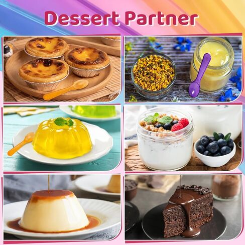 Mini Spoons - 100PCS Dessert Spoons Disposable Spoons Plastic Disposable Cutlery Small Plastic Spoons For Ice Cream Cake Jelly Pie Yogurt Dessert For Party Celebrations Multi-Color in Saudi Arabia