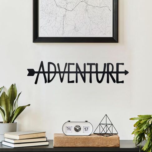 Travel Explore Repeat Metal Sign Travel Memories Home Wall Decor Travel Signs for Home Living Room Bedroom Office Travel Lover Gift, 16.2 x 3.8 in in Kuwait