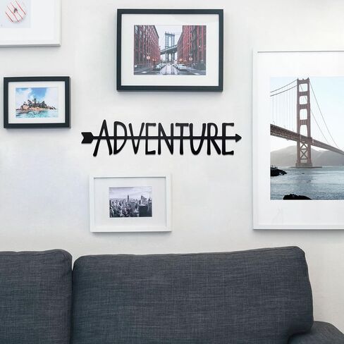 Travel Explore Repeat Metal Sign Travel Memories Home Wall Decor Travel Signs for Home Living Room Bedroom Office Travel Lover Gift, 16.2 x 3.8 in in Kuwait
