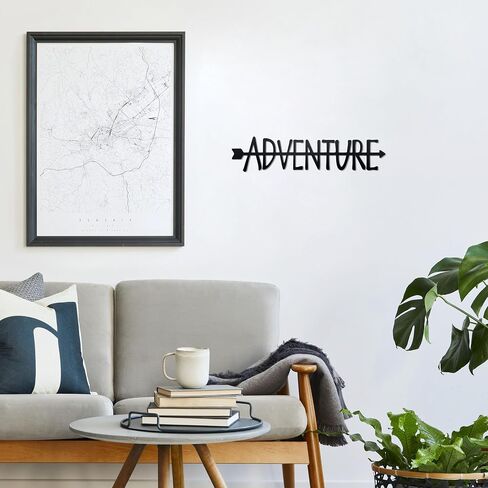 Travel Explore Repeat Metal Sign Travel Memories Home Wall Decor Travel Signs for Home Living Room Bedroom Office Travel Lover Gift, 16.2 x 3.8 in in Kuwait
