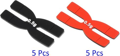10 Pack Racket Weight Balance Strips - Tennis Badminton Racquet Balance Strips Tape Bar Weighted Tapes, Apply to Racquet/Sports (0.5g, Black/Green) in Saudi Arabia