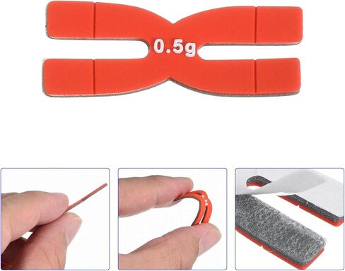 10 Pack Racket Weight Balance Strips - Tennis Badminton Racquet Balance Strips Tape Bar Weighted Tapes, Apply to Racquet/Sports (0.5g, Black/Green) in Saudi Arabia