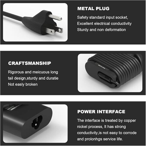 45W 65W Computer Charger Replacement for Dell Inspiron 11 13 14 15 3000 5000 7000 inspiron 3452 3551 3552 3558 3559 5552 5555 5558 5559 5565 5567 5568 5570 5578 P51F P25T P24T P57G laptop power cord in Kuwait
