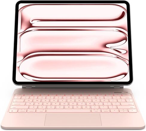 CHESONA iPad Pro 13 inch case 2024 with keyboard, Easy-Set Floating Cantilever Stand, Smart Trackpad, 7 Color Backlit with Battery Digital Display, Magnetic Keyboard Case for iPad Pro 13 (M4), Black in Saudi Arabia