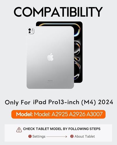 CHESONA iPad Pro 13 inch case 2024 with keyboard, Easy-Set Floating Cantilever Stand, Smart Trackpad, 7 Color Backlit with Battery Digital Display, Magnetic Keyboard Case for iPad Pro 13 (M4), Black in Saudi Arabia