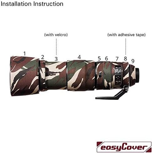 غطاء عدسة EasyCover من النيوبرين البلوطي لعدسة Nikon مقاس 200-500 مم f/5.6 VR مموه باللون البني in Kuwait