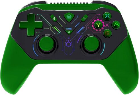 ANGFA Wireless Controller Compatible with Switch/Lite/OLED & PC, Wireless RGB Controller for Windows/Switch with 9-Color RGB LED, 1000mAh Battery, Dual Vibration, 6-Axis Gyro, Turbo, Wake Up (Black) in Saudi Arabia