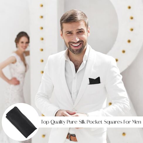 قطعتان من مناديل رجالية مختارة ناعمة صلبة مناديل مربعة للجيب الأبيض مناديل فاخرة للرجال والنساء هدايا عيد الميلاد والأب in Saudi Arabia