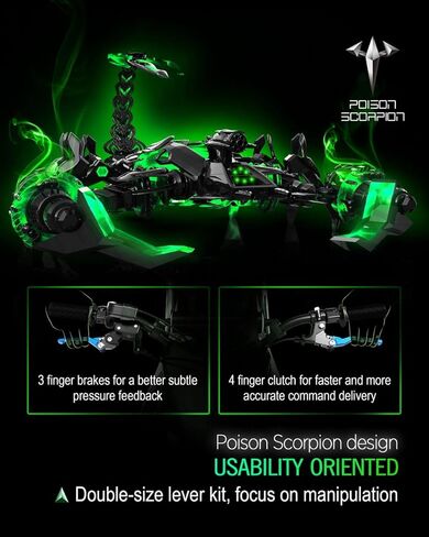 POISON SCORPION Black Off-Road/Dirt Bike Brake Clutch Levers Compatible with RM125 RM250 1996-2003 in Saudi Arabia