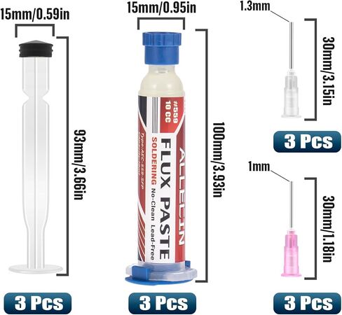 No Clean Soldering Flux 559 10CC 10mL Solder Fluxes Paste Syringe for Electronics 10 Milliliters with Needle Dispensing Tool (Pack of 1Pcs) in Saudi Arabia