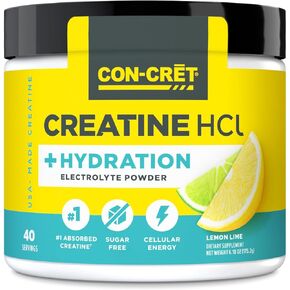 Creatine HCl + Hydration | Electrolyte Powder Tub | Citrus Mango | Sugar Free Electrolytes | Rehydration Formula w Potassium, Sodium, Zinc, Magnesium to Hydrate & Recover (40 serv)