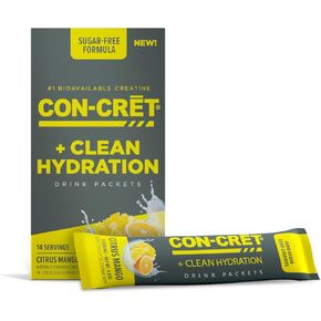 Creatine HCl + Hydration | Electrolyte Powder Tub | Citrus Mango | Sugar Free Electrolytes | Rehydration Formula w Potassium, Sodium, Zinc, Magnesium to Hydrate & Recover (40 serv)