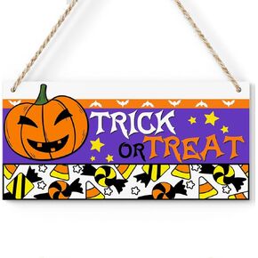 Horror Halloween Welcome Sign for Front Door, Magic Witch Halloween Party Decorations for All Seasons Scary Porch Decor, Wooden Hanging Gifts for Farmhouse Home Bathroom Kitchen Wall Art -A22 in Kuwait