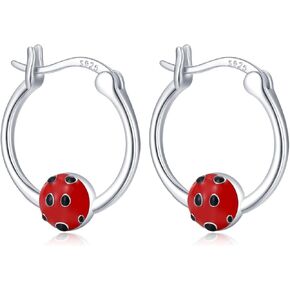 Hypoallergenic Butterfly/Dragonfly/Mushroom/Black Cat Earrings for Women 925 Sterling Silver Animal Leverback Earrings for Sensitive Ears Jewelry Birthday Gifts for Girls Friends