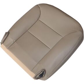 Front Driver Bottom Seat Cover Replacement Leather 522 Med Tan Compatible with Chevy Silverado Tahoe Suburban GMC Sierra Yukon 1995 1996 1997 1998 1999