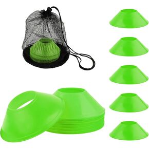 25pcs Soccer Cones for Training with Mesh Bag, Flexible Agility Cones Mini Sports Training Cones Field Markers for Sports Basketball Football Drills Practice Equipment Skating Kids (Rose Red)