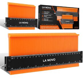 Contour Gauge 10+5 Inch with Lock, Profile Gauge Shape Outline Tool for Woodworking, Flooring, Fathers Day, Dad Gifts for Men Carpenter Handyman