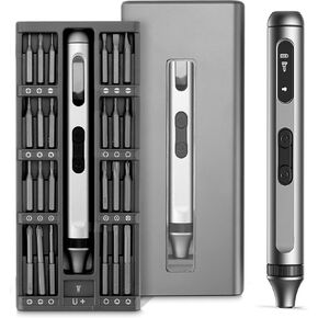 Electric Screwdriver, 50 in 1 Mini Screwdriver Set, Cordless Pocket Precision Screwdriver with 48 Magnetic Bits + 1 Pliers + 1 Bar, Suitable for Repairs