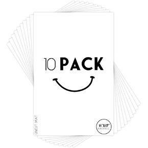 Golden State Art, Uncut 13x19 White Mats Matboards, Acid Free, for Photos, Frames, DIY Projects (10 Pack, 13x19 Inches)